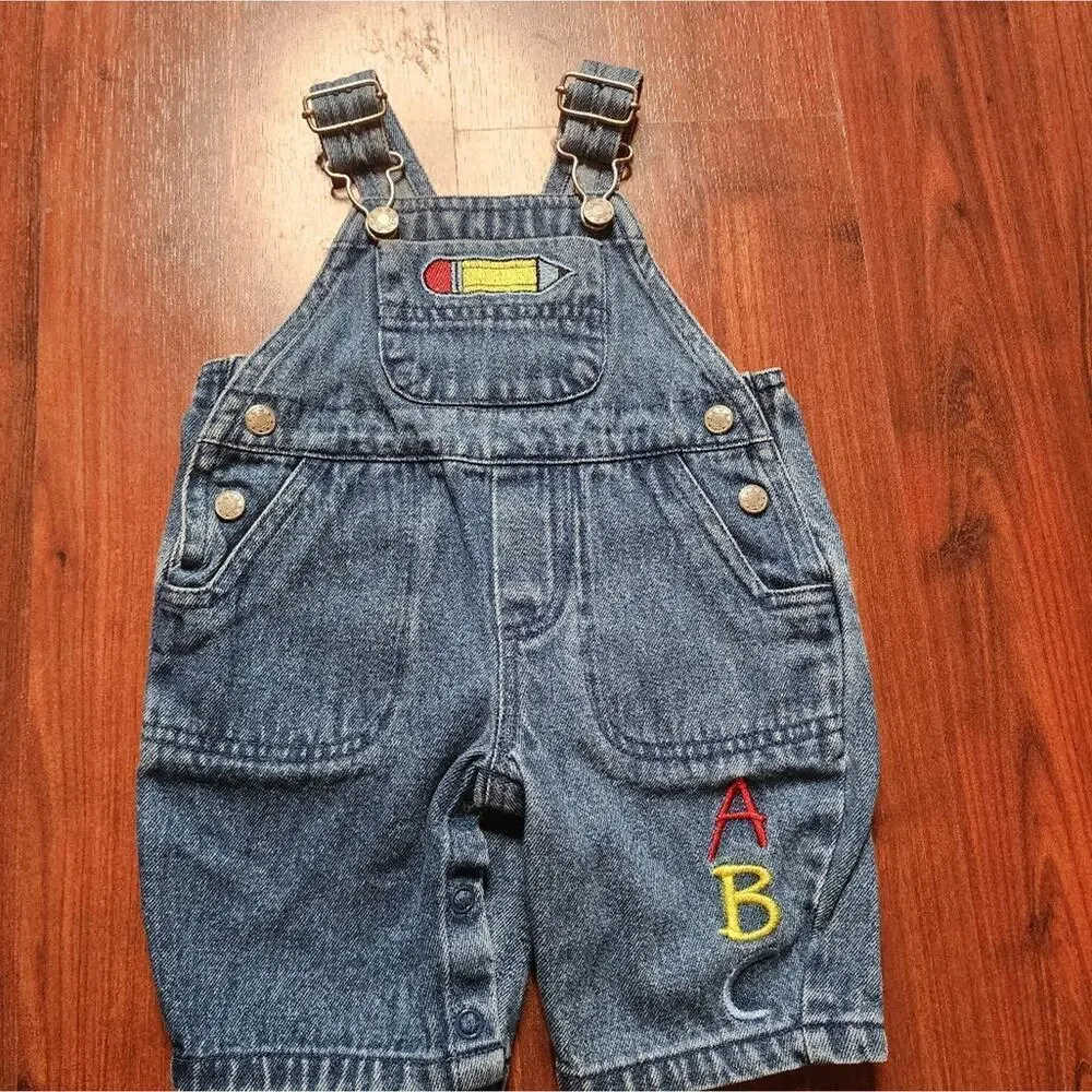 MINIWEAR ABC OVERALLS SIZE 0/3 MONTHS